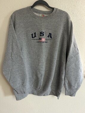 Vintage Fruit of the Loom USA Embroidered Americana Crewneck Sweatshirt Women XL